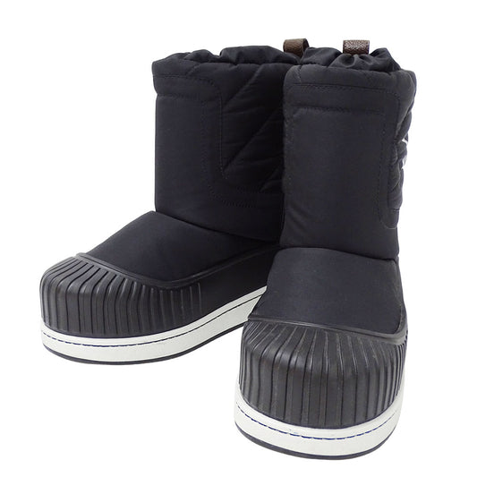 LOUIS VUITTON ルイ・ヴィトン ポーラー・ラインショートブーツ ブーツ ブラック 1A9R17 ナイロン レディース 【中古】
