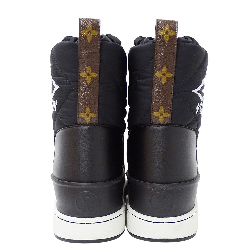 LOUIS VUITTON ルイ・ヴィトン ポーラー・ラインショートブーツ ブーツ ブラック 1A9R17 ナイロン レディース 【中古】