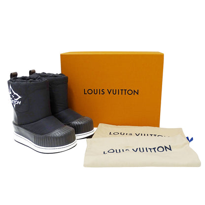 LOUIS VUITTON ルイ・ヴィトン ポーラー・ラインショートブーツ ブーツ ブラック 1A9R17 ナイロン レディース 【中古】