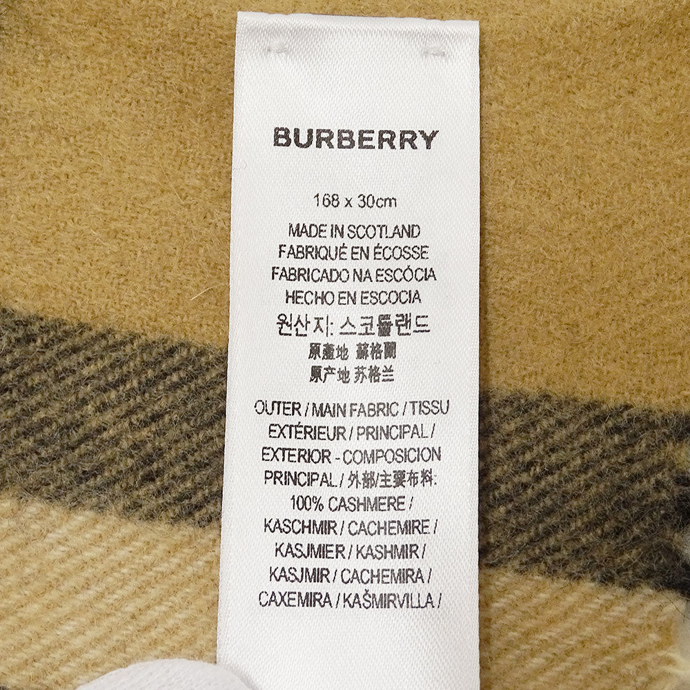 BURBERRY バーバリー マフラー・ストール ベージュ カシミヤ レディース メンズ 【中古】