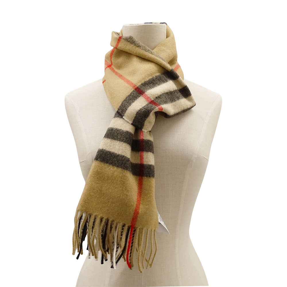 BURBERRY バーバリー マフラー・ストール ベージュ カシミヤ レディース メンズ 【中古】