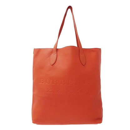 BURBERRY バーバリー トートバッグ オレンジ レザー レディース メンズ 【中古】