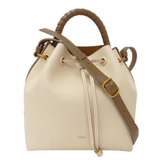 Chloe クロエ 2wayバッグ マーシー アイボリー ブラウン レザー レディース 【中古】
