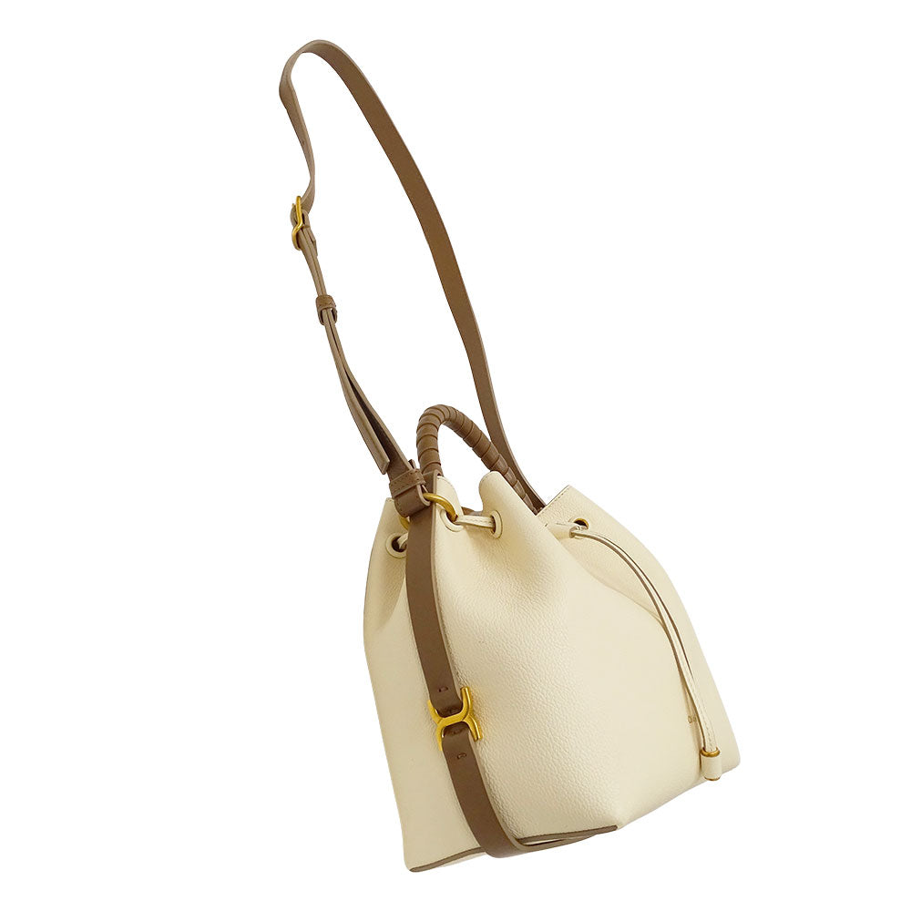 Chloe クロエ 2wayバッグ マーシー アイボリー ブラウン レザー レディース 【中古】