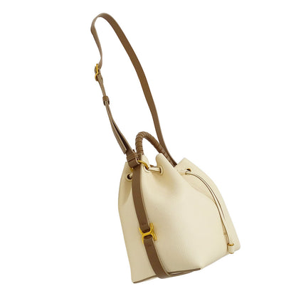 Chloe クロエ 2wayバッグ マーシー アイボリー ブラウン レザー レディース 【中古】