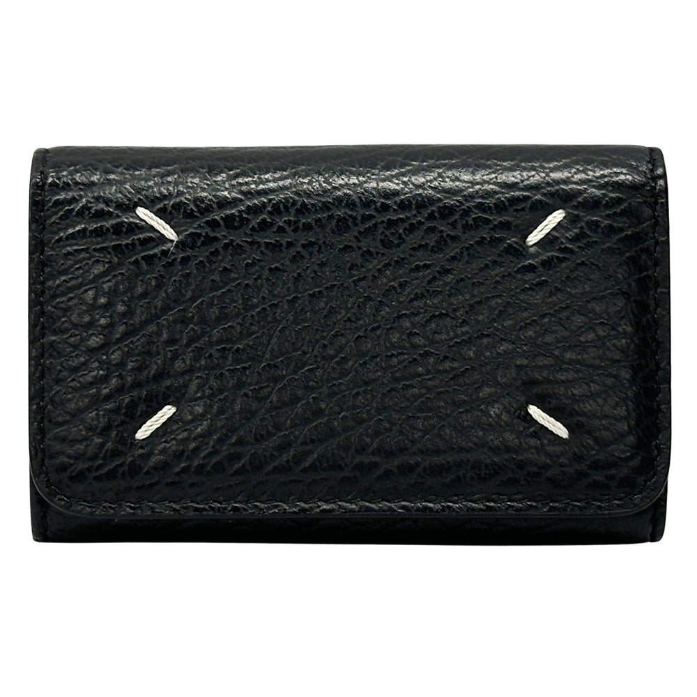 Maison Margiela メゾン マルジェラ キーケース 4ステッチ ブラック レザー レディース 【中古】