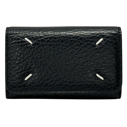 Maison Margiela メゾン マルジェラ キーケース 4ステッチ ブラック レザー レディース 【中古】