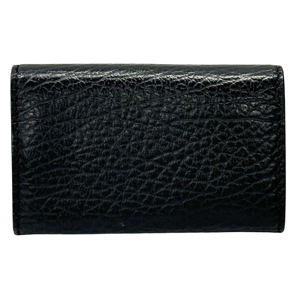 Maison Margiela メゾン マルジェラ キーケース 4ステッチ ブラック レザー レディース 【中古】