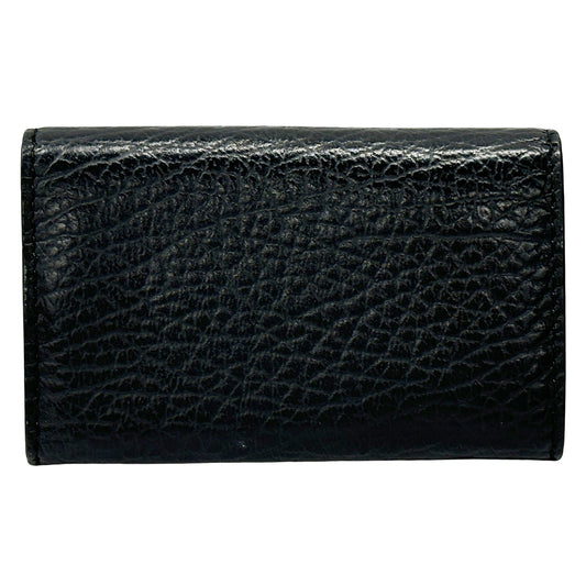Maison Margiela メゾン マルジェラ キーケース 4ステッチ ブラック レザー レディース 【中古】