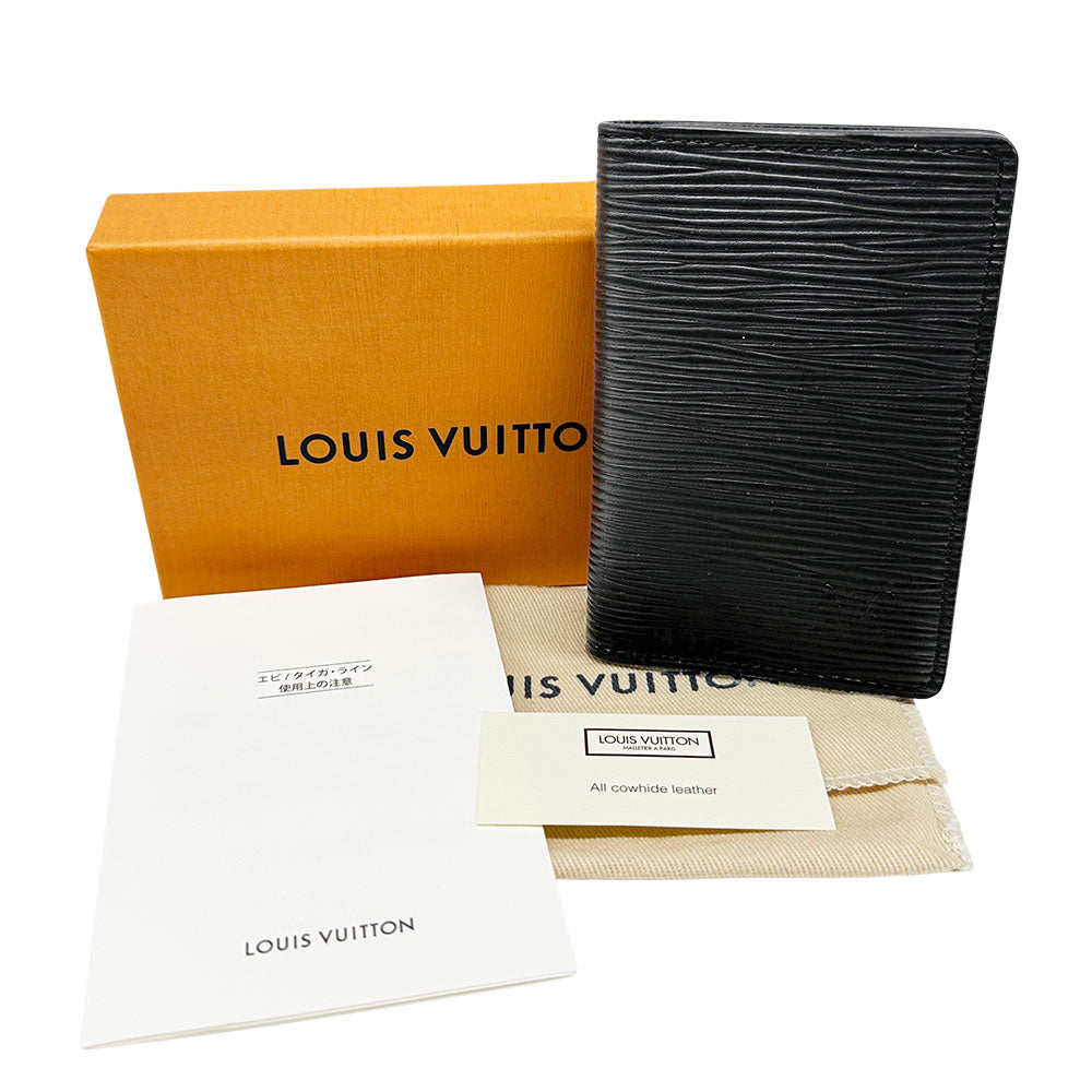 LOUIS VUITTON ルイ・ヴィトン オーガナイザー・ドゥ ポッシュ カードケース エピ ブラック M60642 エピレザー メンズ 【中古】