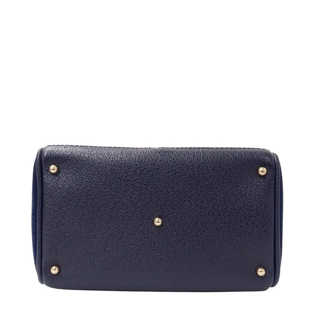 GUCCI グッチ 2wayバッグ バンブー ネイビー 000・123 スエード レディース 【中古】