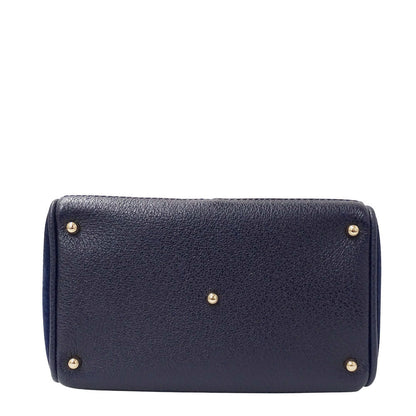 GUCCI グッチ 2wayバッグ バンブー ネイビー 000・123 スエード レディース 【中古】