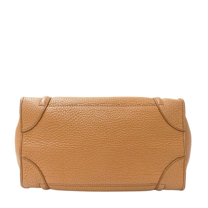 CELINE セリーヌ ラゲージ ミニショッパー トートバッグ ブラウン レディース 【中古】
