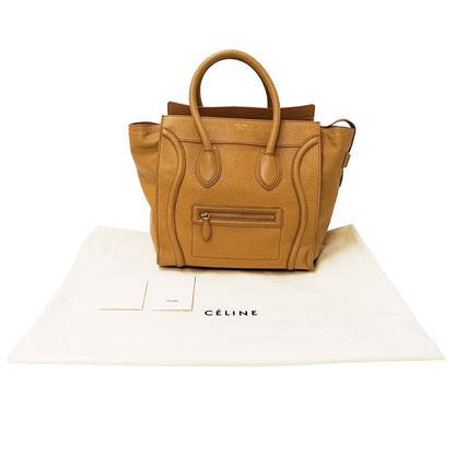 CELINE セリーヌ ラゲージ ミニショッパー トートバッグ ブラウン レディース 【中古】