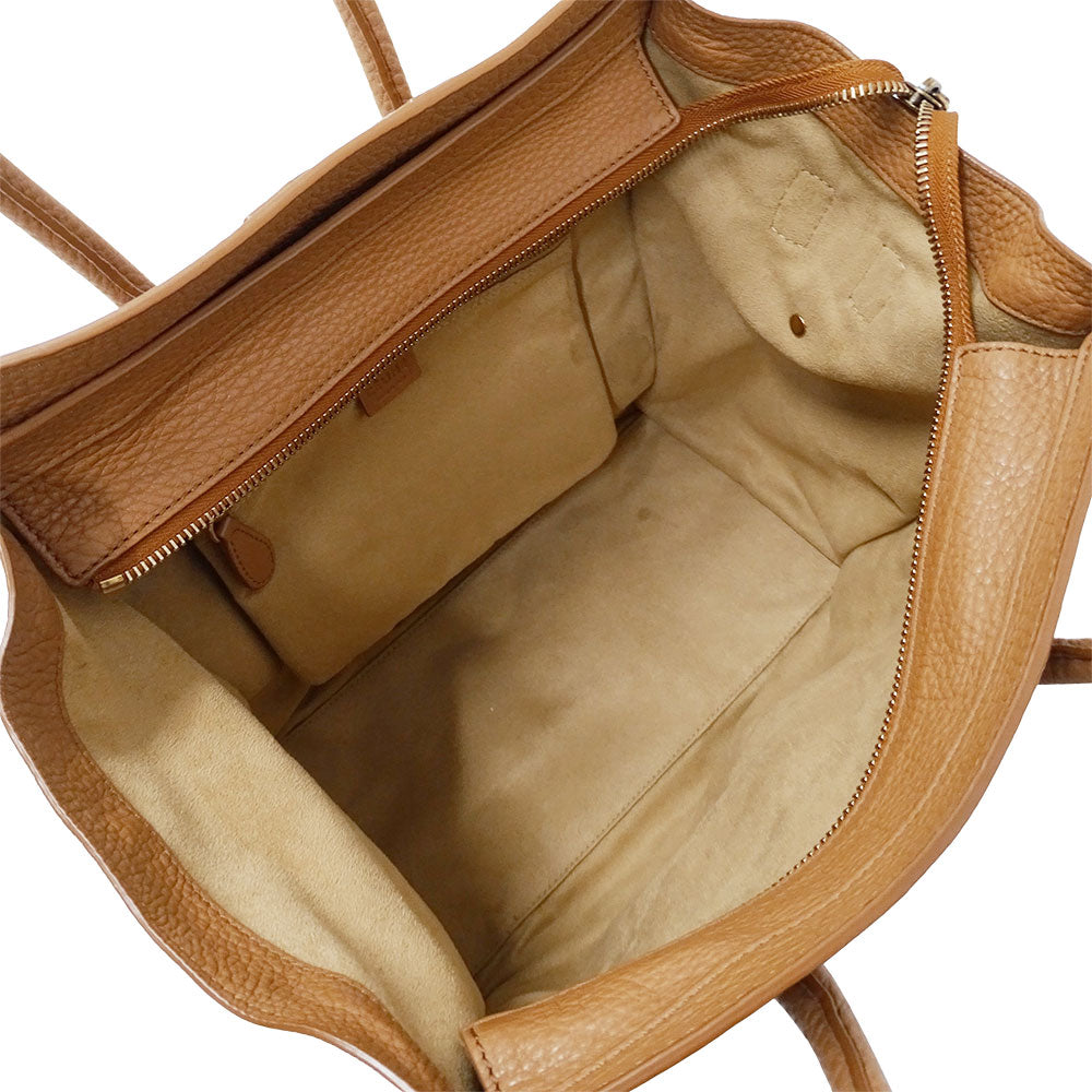 CELINE セリーヌ ラゲージ ミニショッパー トートバッグ ブラウン レディース 【中古】