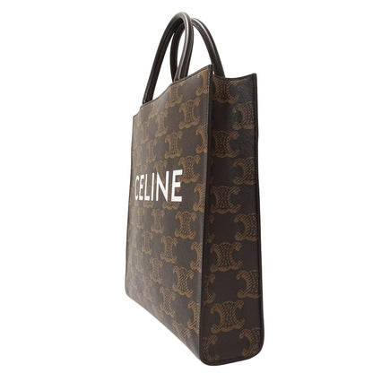 CELINE セリーヌ バーティカルカバ ミディアム 2wayバッグ トリオンフ ブラック ブラウン レディース 【中古】