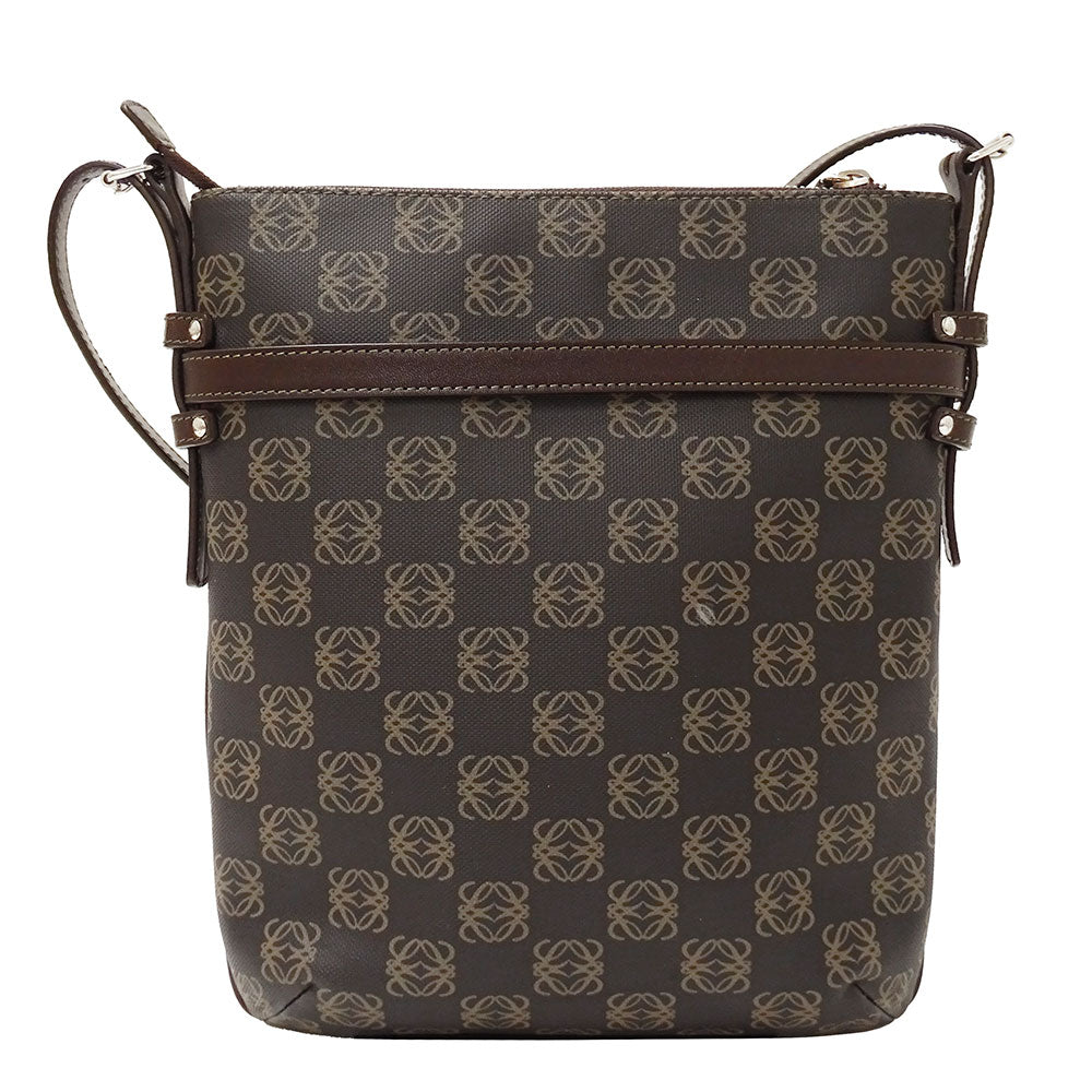 LOEWE ロエベ ショルダーバッグ ポケッツ ダークブラウン PVC レディース 【中古】