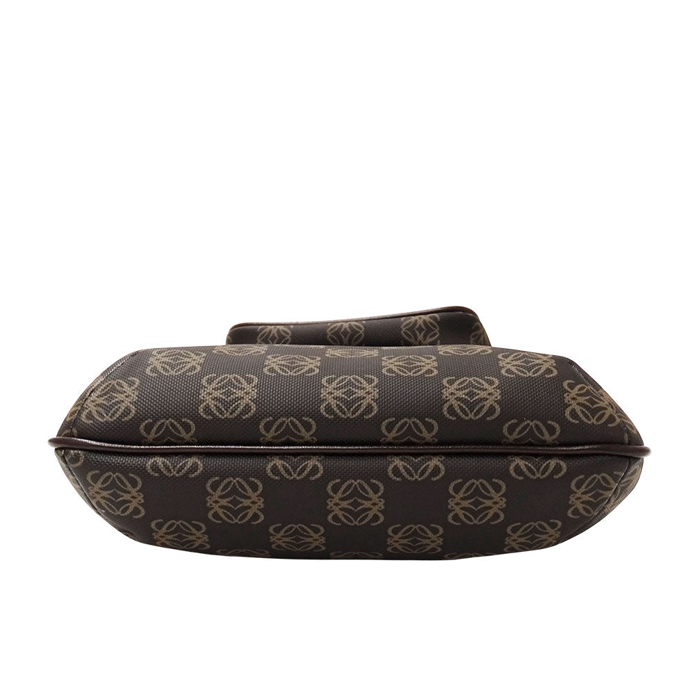 LOEWE ロエベ ショルダーバッグ ポケッツ ダークブラウン PVC レディース 【中古】
