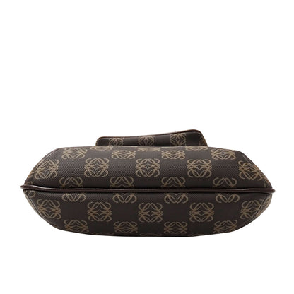 LOEWE ロエベ ショルダーバッグ ポケッツ ダークブラウン PVC レディース 【中古】