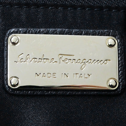 Ferragamo フェラガモ 2wayバッグ ダブルガンチーニ ブラック レザー レディース 【中古】