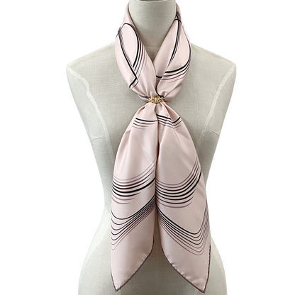 HERMES エルメス カレ90 24 Faubourg 24フォーブル スカーフ ピンク シルク レディース 【中古】