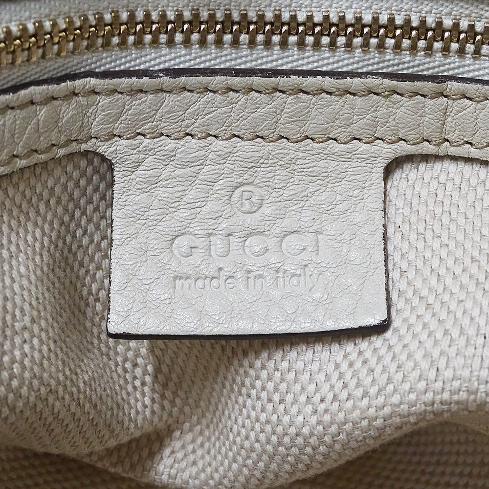 GUCCI グッチ トートバッグ ソーホー インターロッキングG ホワイト 308982 レザー レディース 【中古】