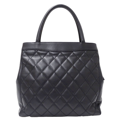 CHANEL シャネル トートバッグ マトラッセ ブラック ゴールド金具 ラムスキン レディース 【中古】