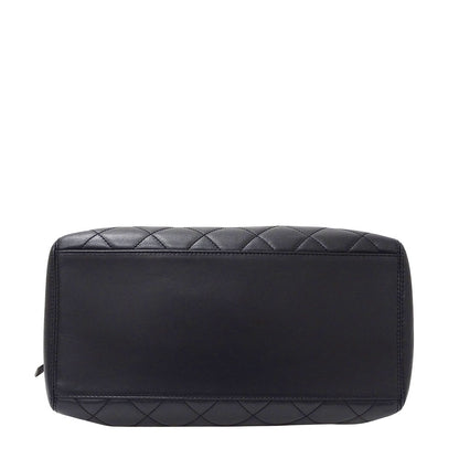 CHANEL シャネル トートバッグ マトラッセ ブラック ゴールド金具 ラムスキン レディース 【中古】