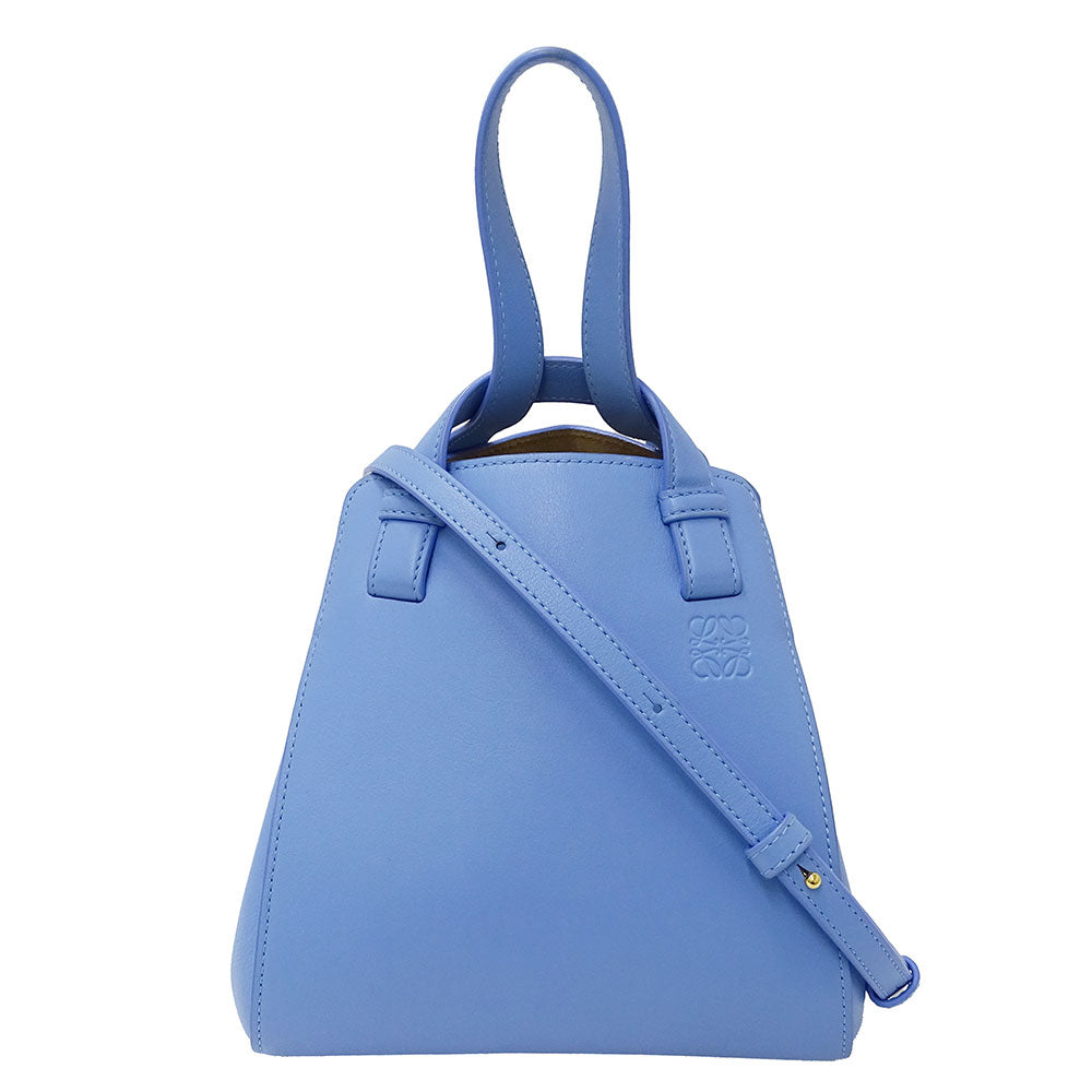 LOEWE ロエベ ハンモック ナゲット 2wayバッグ アナグラム セレスティンブルー レディース 【中古】