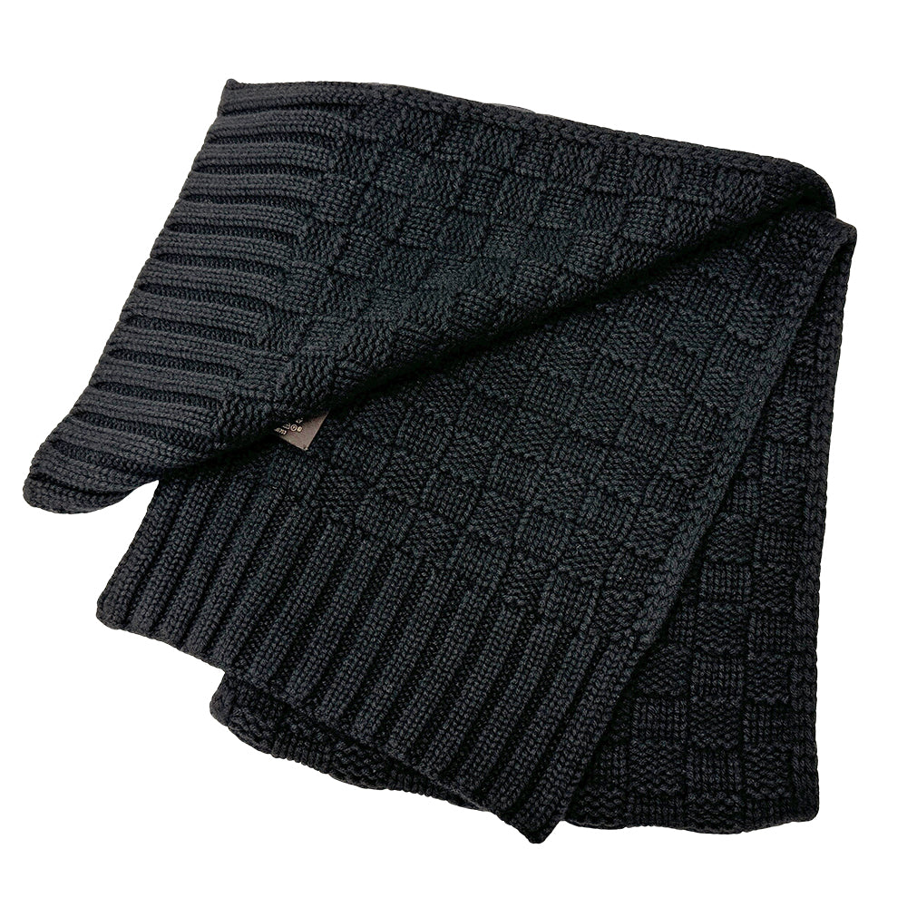 LOUIS VUITTON ルイ・ヴィトン エシャルプ ヘルシンキ マフラー・ストール ブラック M74421 カシミヤ メンズ 【中古】