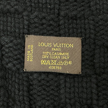 LOUIS VUITTON ルイ・ヴィトン エシャルプ ヘルシンキ マフラー・ストール ブラック M74421 カシミヤ メンズ 【中古】