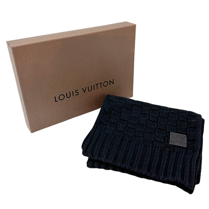 LOUIS VUITTON ルイ・ヴィトン エシャルプ ヘルシンキ マフラー・ストール ブラック M74421 カシミヤ メンズ 【中古】