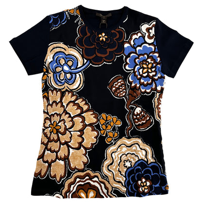 LOUIS VUITTON ルイ・ヴィトン 半袖Ｔシャツ ネイビー マルチカラー コットン レディース 【中古】