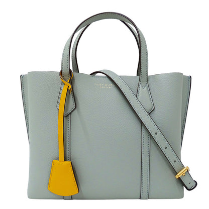 Tory Burch トリーバーチ ペリー スモール 2wayバッグ ブルーセラドン レザー レディース 【中古】