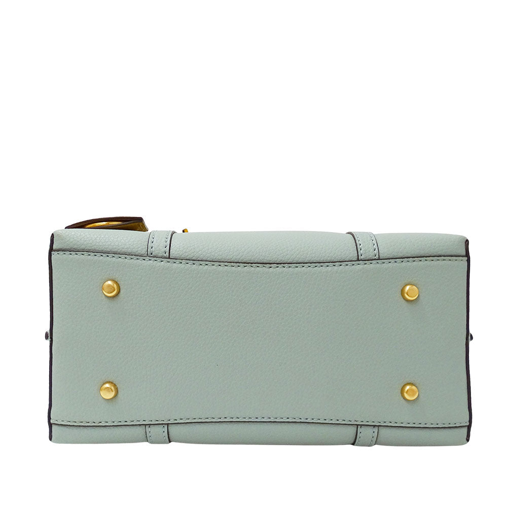 Tory Burch トリーバーチ ペリー スモール 2wayバッグ ブルーセラドン レザー レディース 【中古】