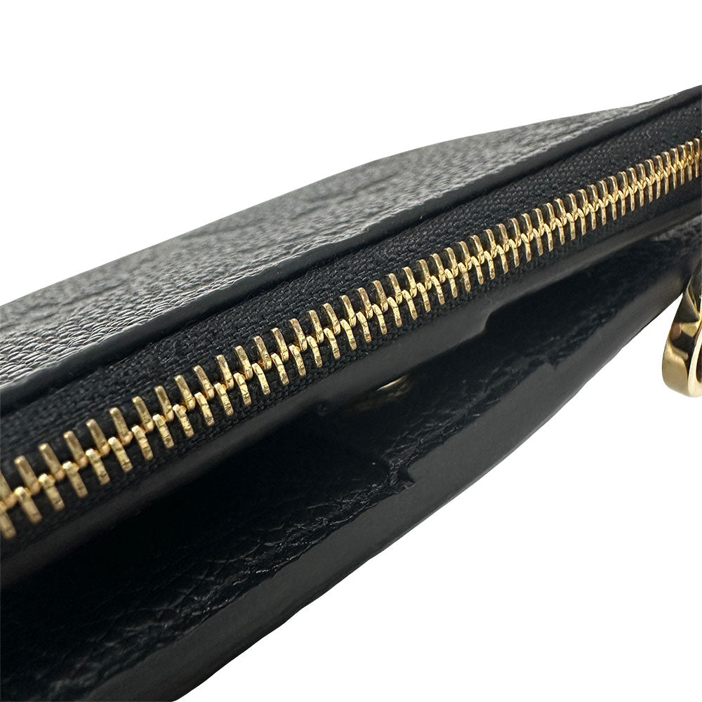 LOUIS VUITTON ルイ・ヴィトン ポルトフォイユ・リサ 二つ折り財布 モノグラム アンプラント ノワール M83365 モノグラムアンプラント レディース 【中古】