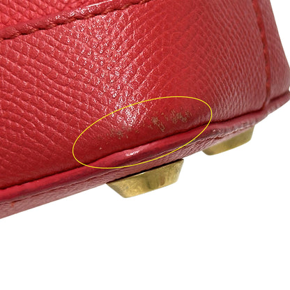 BALENCIAGA バレンシアガ トップハンドルXXS 2wayバッグ ヴィル レッド レザー レディース 【中古】