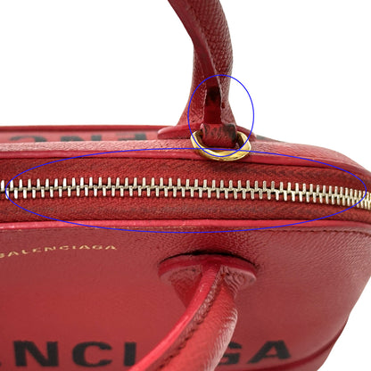 BALENCIAGA バレンシアガ トップハンドルXXS 2wayバッグ ヴィル レッド レザー レディース 【中古】