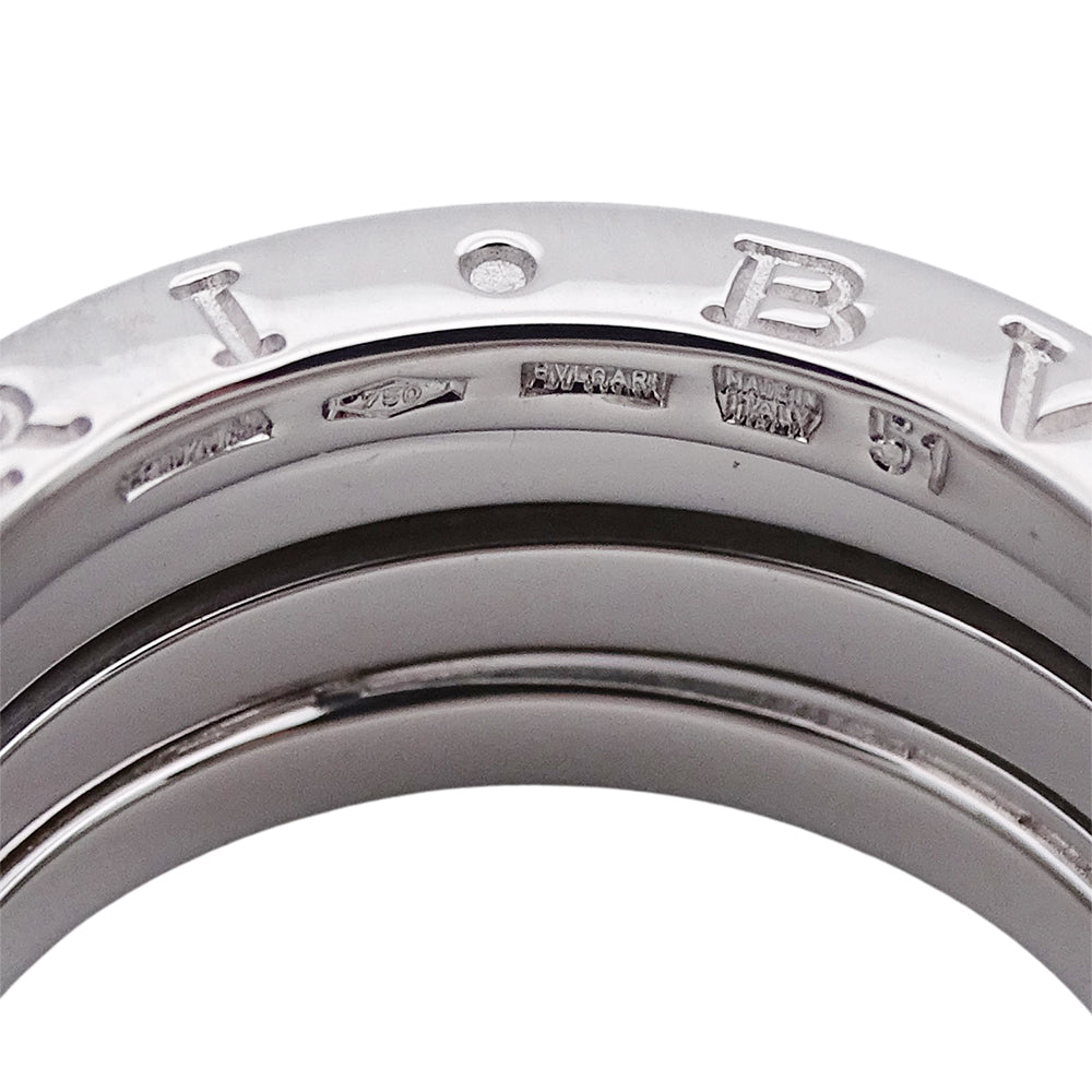 BVLGARI ブルガリ B-zero1 ビーゼロワン 3バンド リング 指輪 750WG ホワイトゴールド 約11 #51 レディース メンズ 【中古】