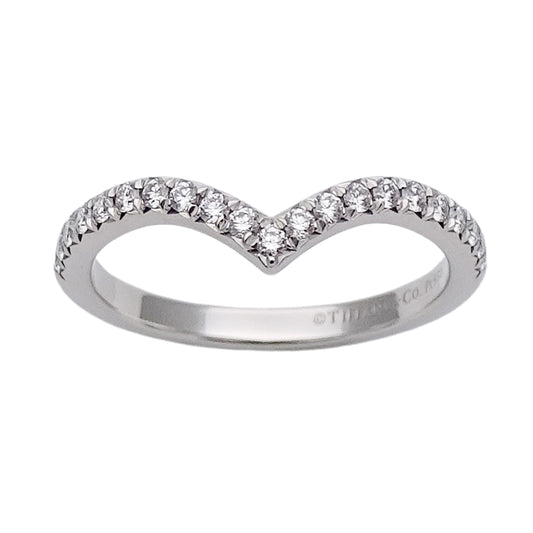 TIFFANY&Co. ティファニー ソレスト V リング 指輪 PT950 プラチナ ダイヤモンド 約9号 レディース 【中古】