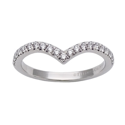 TIFFANY&Co. ティファニー ソレスト V リング 指輪 PT950 プラチナ ダイヤモンド 約9号 レディース 【中古】