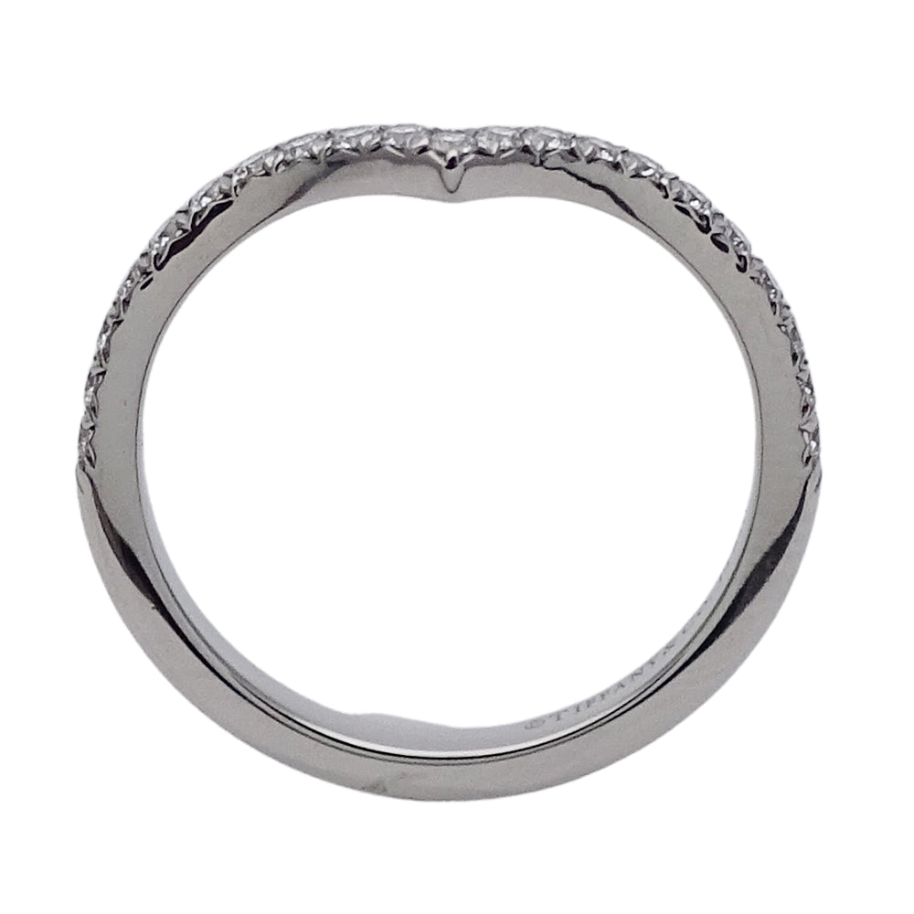 TIFFANY&Co. ティファニー ソレスト V リング 指輪 PT950 プラチナ ダイヤモンド 約9号 レディース 【中古】