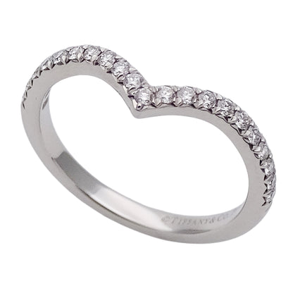 TIFFANY&Co. ティファニー ソレスト V リング 指輪 PT950 プラチナ ダイヤモンド 約9号 レディース 【中古】