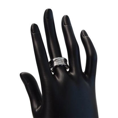 BVLGARI ブルガリ B-zero1 ビーゼロワン 3バンド リング 指輪 750WG ホワイトゴールド #54 約13号 レディース メンズ 【中古】