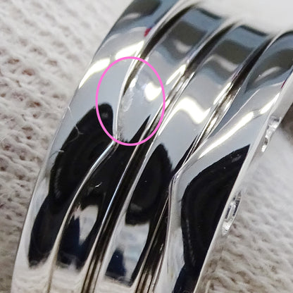 BVLGARI ブルガリ B-zero1 ビーゼロワン 3バンド リング 指輪 750WG ホワイトゴールド #54 約13号 レディース メンズ 【中古】