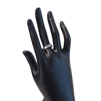 GUCCI グッチ アイコン ハート リング 指輪 750WG ホワイトゴールド #15 約14.5号 レディース 【中古】