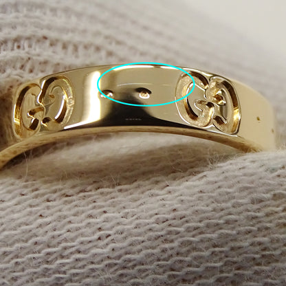GUCCI グッチ アイコン スリム リング 指輪 750PG ピンクゴールド #13 約12.5号 レディース メンズ 【中古】