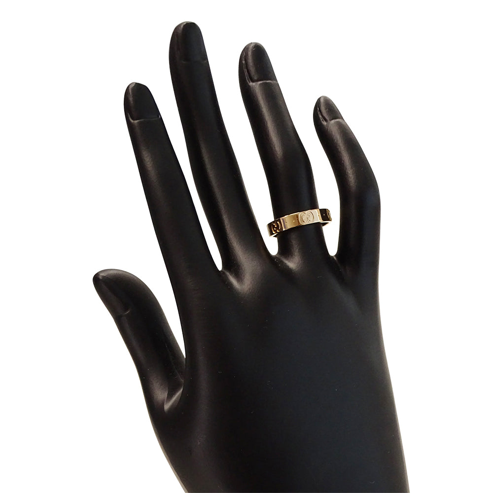 GUCCI グッチ アイコン スリム リング 指輪 750PG ピンクゴールド #13 約12.5号 レディース メンズ 【中古】