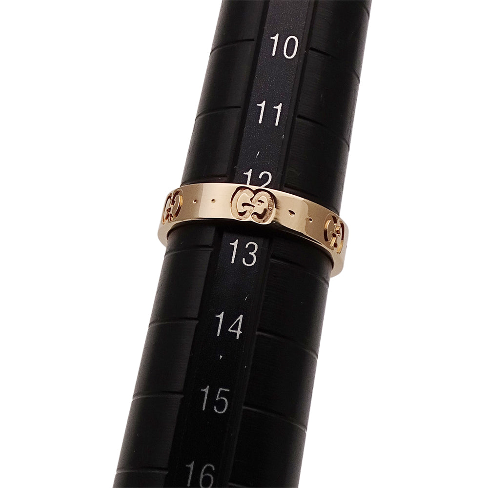 GUCCI グッチ アイコン スリム リング 指輪 750PG ピンクゴールド #13 約12.5号 レディース メンズ 【中古】
