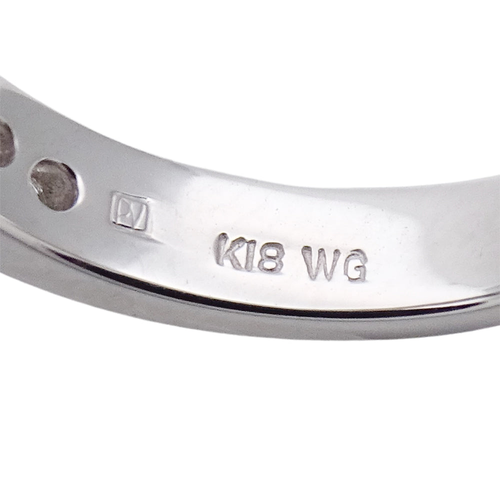 Ponte Vecchio ポンテヴェキオ リング 指輪 K18WG ホワイトゴールド ダイヤモンド 約9号 レディース 【中古】